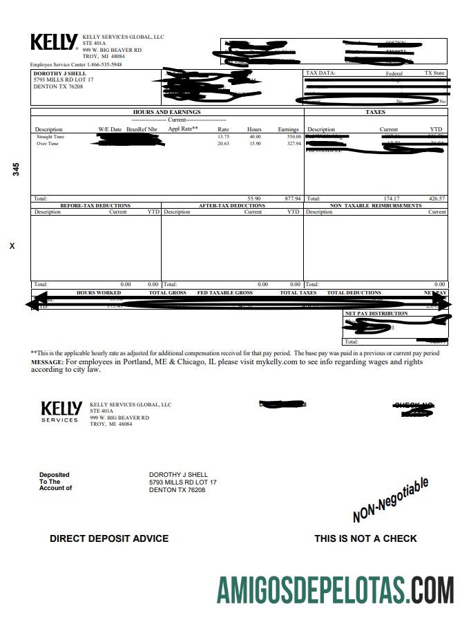 Kelly contracheque modelo